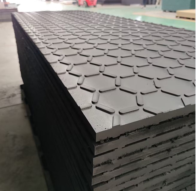 What benefits polyethylene plastic ground protection mats with plywood mats ?