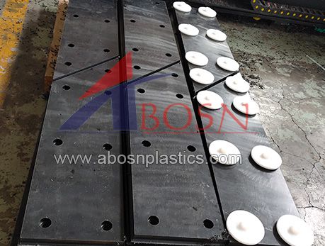 high impact dock rubber fender uhmwpe facing pad