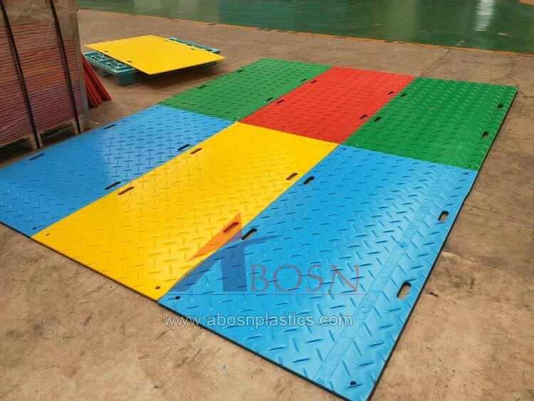 wear resist HDPE 4x8 ft ground heavy duty rubber temporary construction