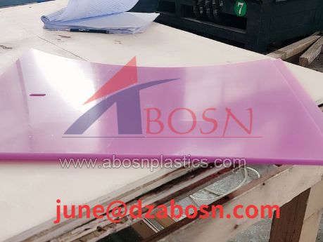 Pink plastic uhmwpe scraper blade plate for farm combine harvester