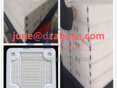 PE 1000 white plastic filter presses plate