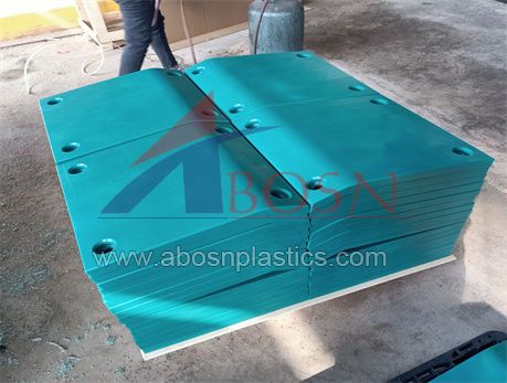 Green uhmwpe marine fender pads