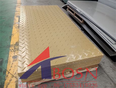 wear resist HDPE 4x8 ft ground heavy duty rubber temporary construction HDPE plastic road mat