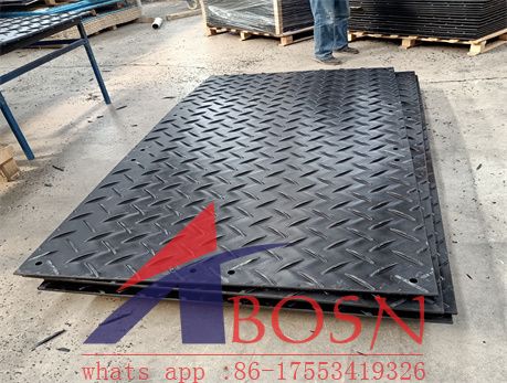 Durable heavy duty ground protection mats/ polyethylene construction temporary work platform