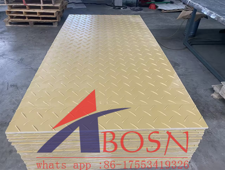 Beige color textured mats Temporary Road Mats PE Protection Mats Anti-uv HDPE Ground Mat Plastic