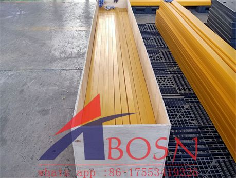 yellow color HDPE wearing strips for conveyor profile