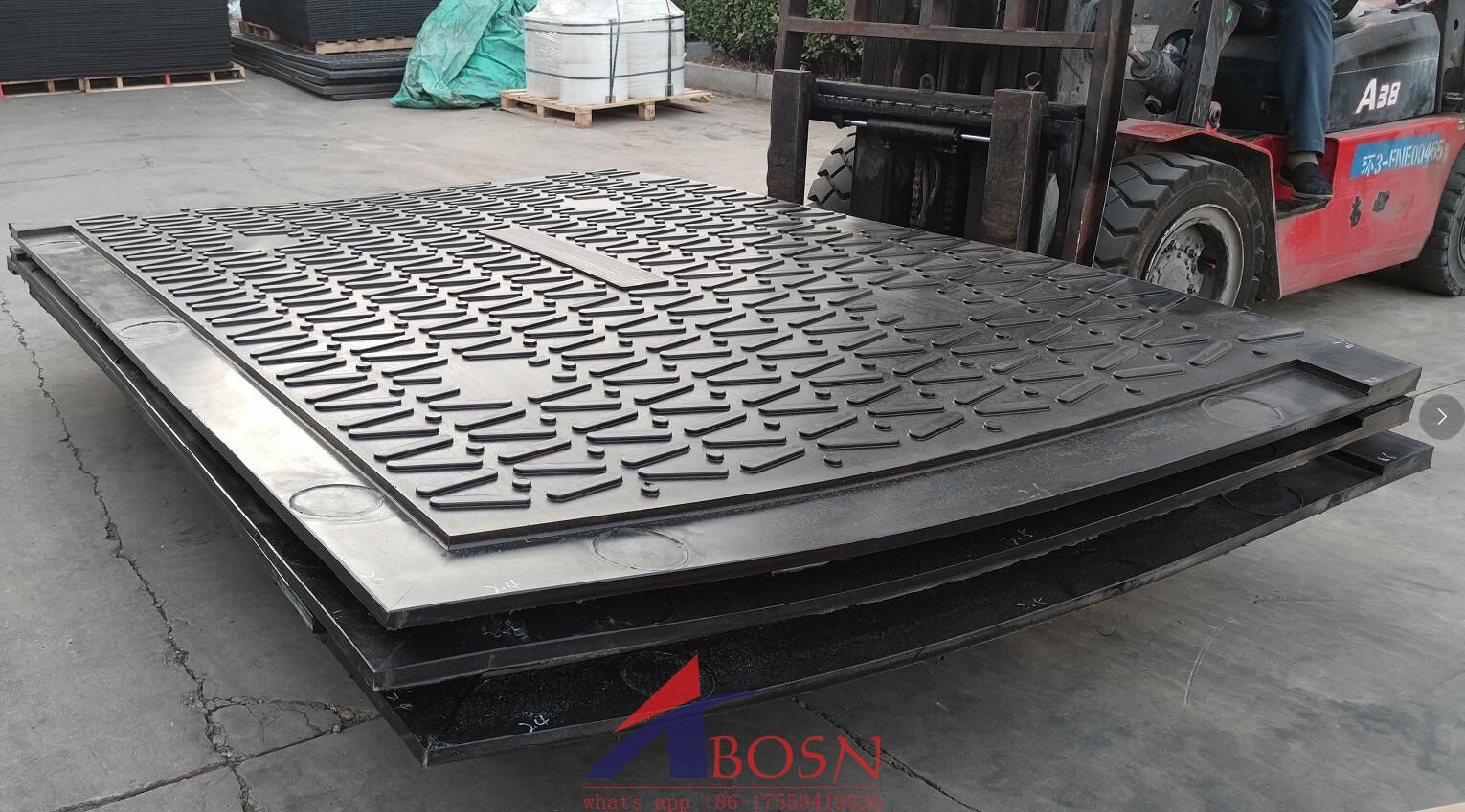 Overlapping Moulded  ground protection mats