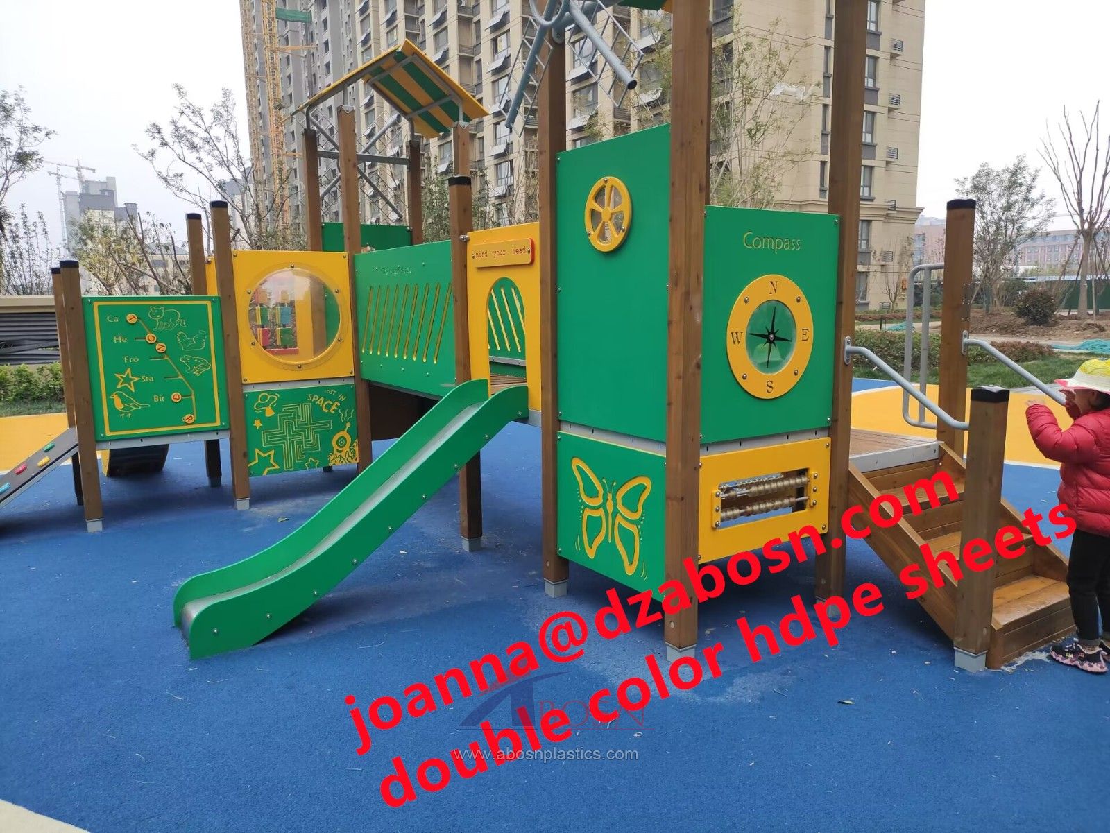 Three layer sandwich color HDPE sheet for playground equipment board