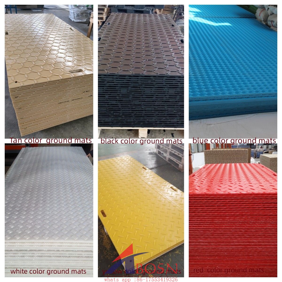 Durable4x8 feet hdpe temporary ground protection road mats