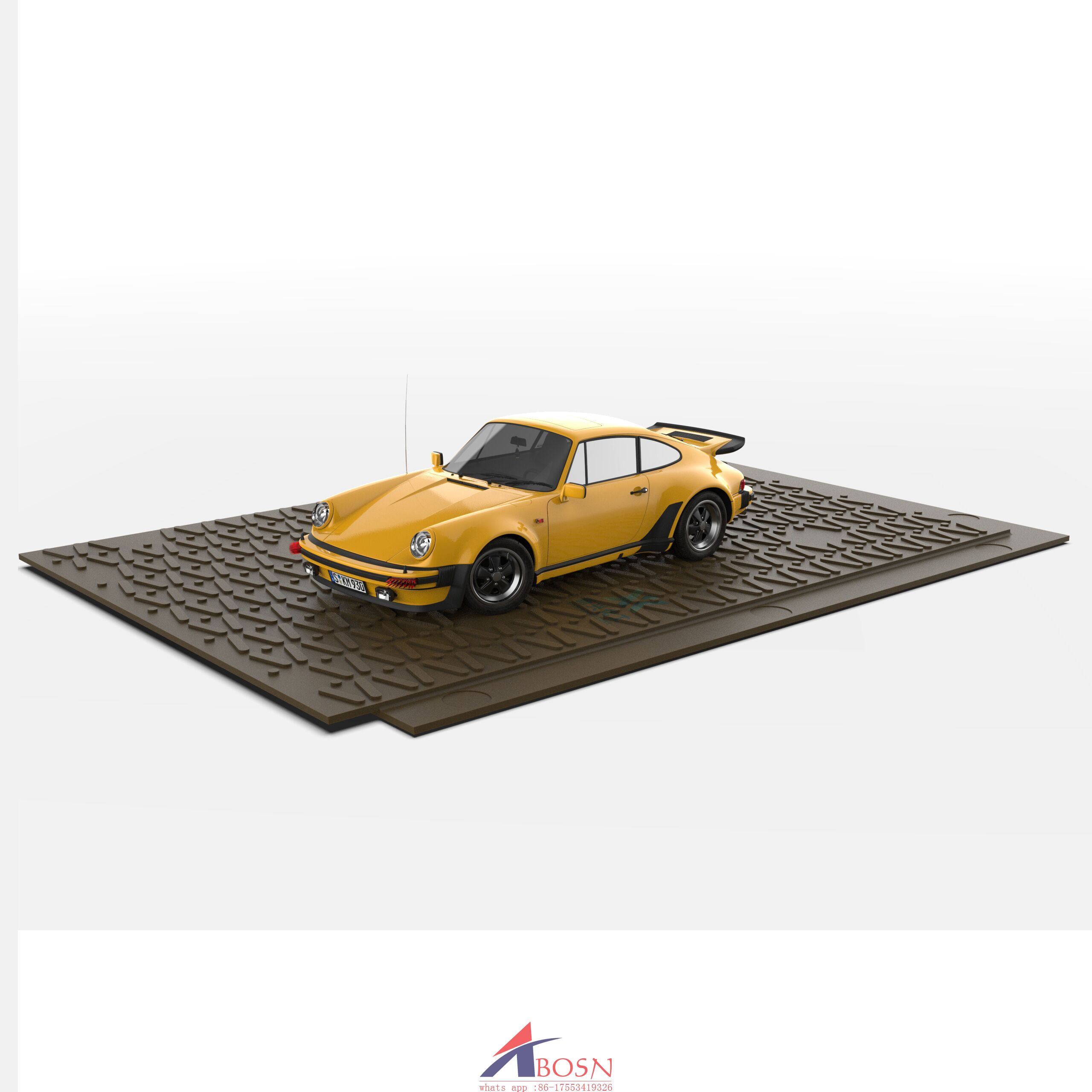 Overlapping Moulded  ground protection mats