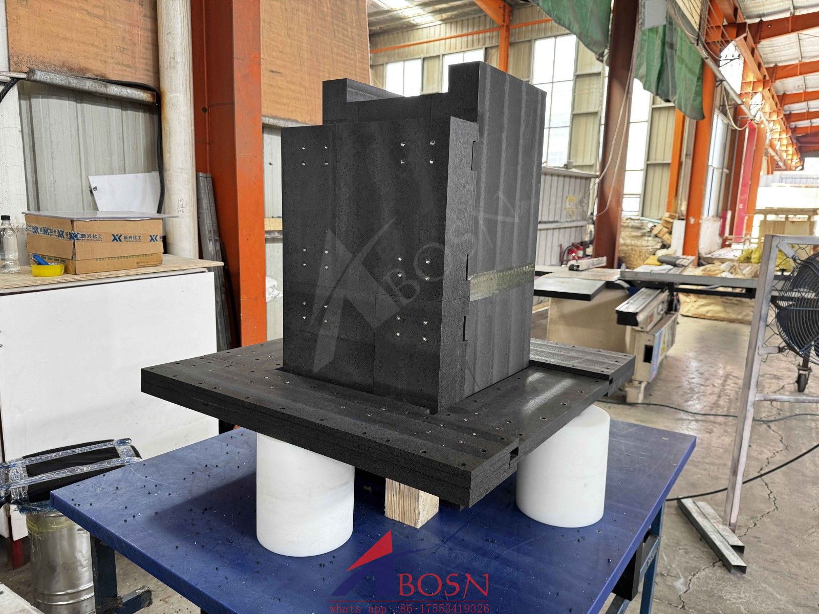 Boron-containing polyethylene shielding door for nuclear fusion in nuclear power plants